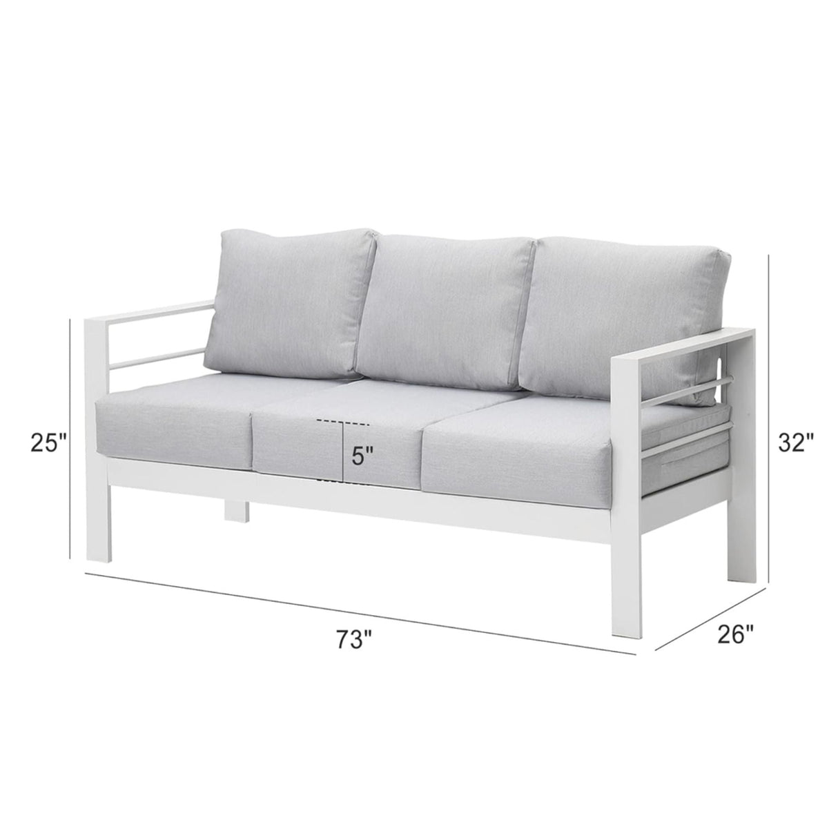 Outdoor Patio Set With All-Weather Thick Cushions