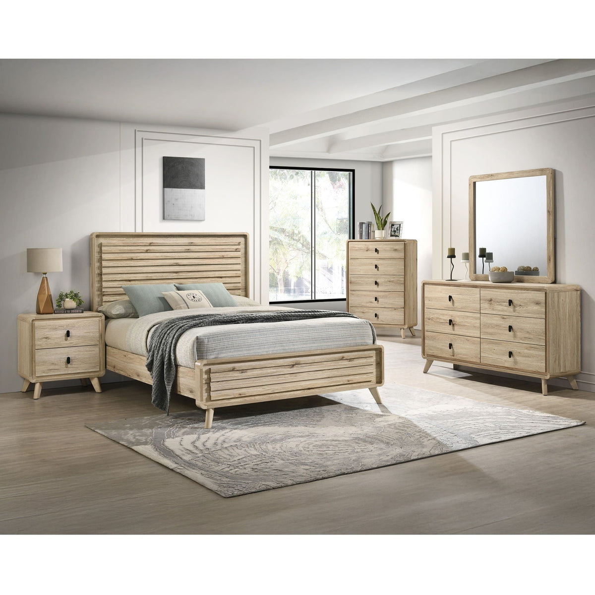 Chest With 5 Drawers - Beige