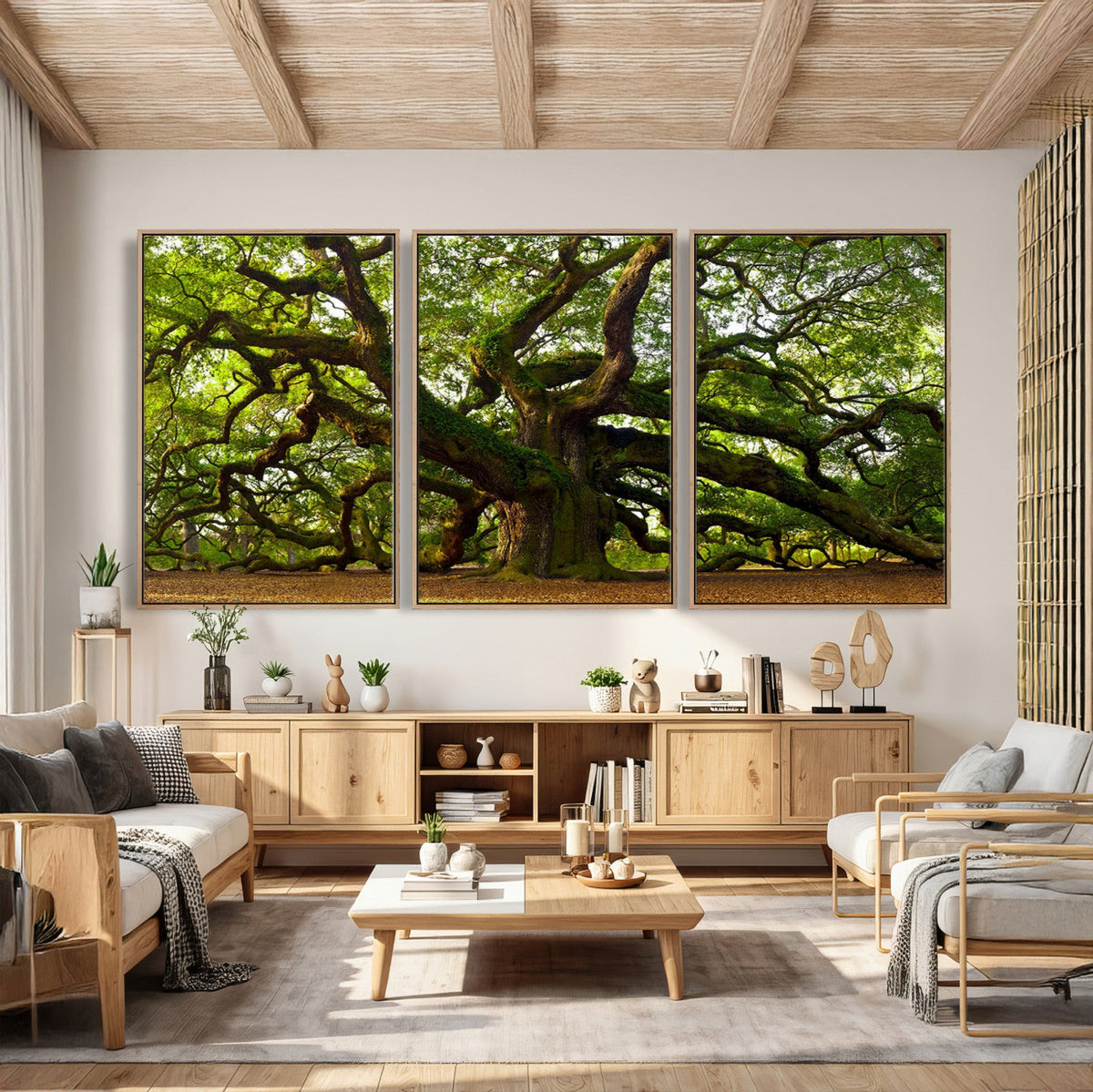 Angel Oak Tree Wall Art Canvas Print | Forest Tree Nature