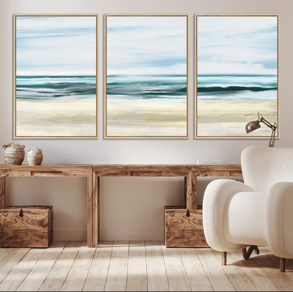Ocean Abstract Wall Art Canvas Print