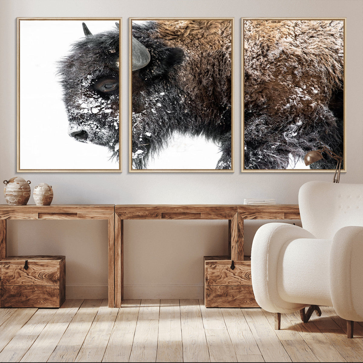 American Bison Wall Art Print – Majestic Buffalo Canvas