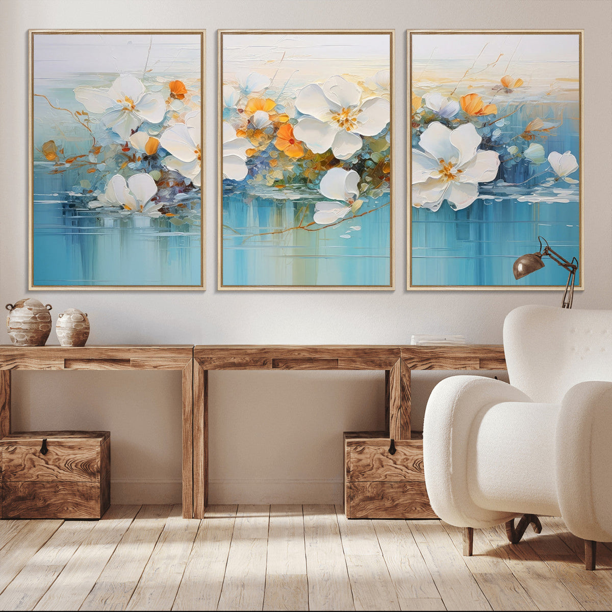 Abstract Flower Wall Art Canvas Print