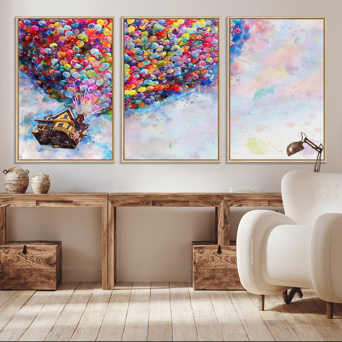 Don't Look Up Movie Canvas Wall Art - Vibrant Floating House