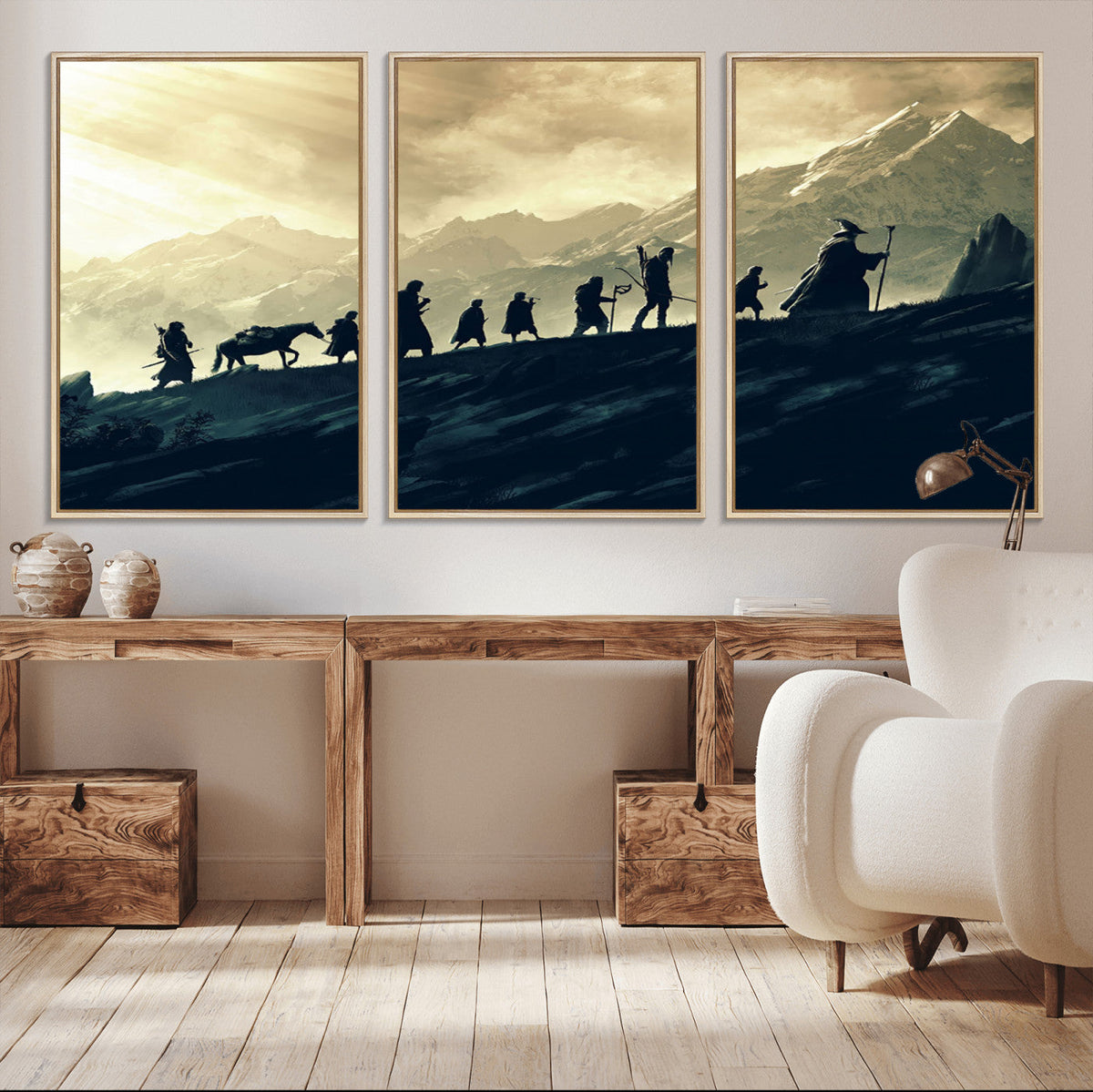 Fellowship Journey Wall Art – Fantasy Adventure Canvas Print