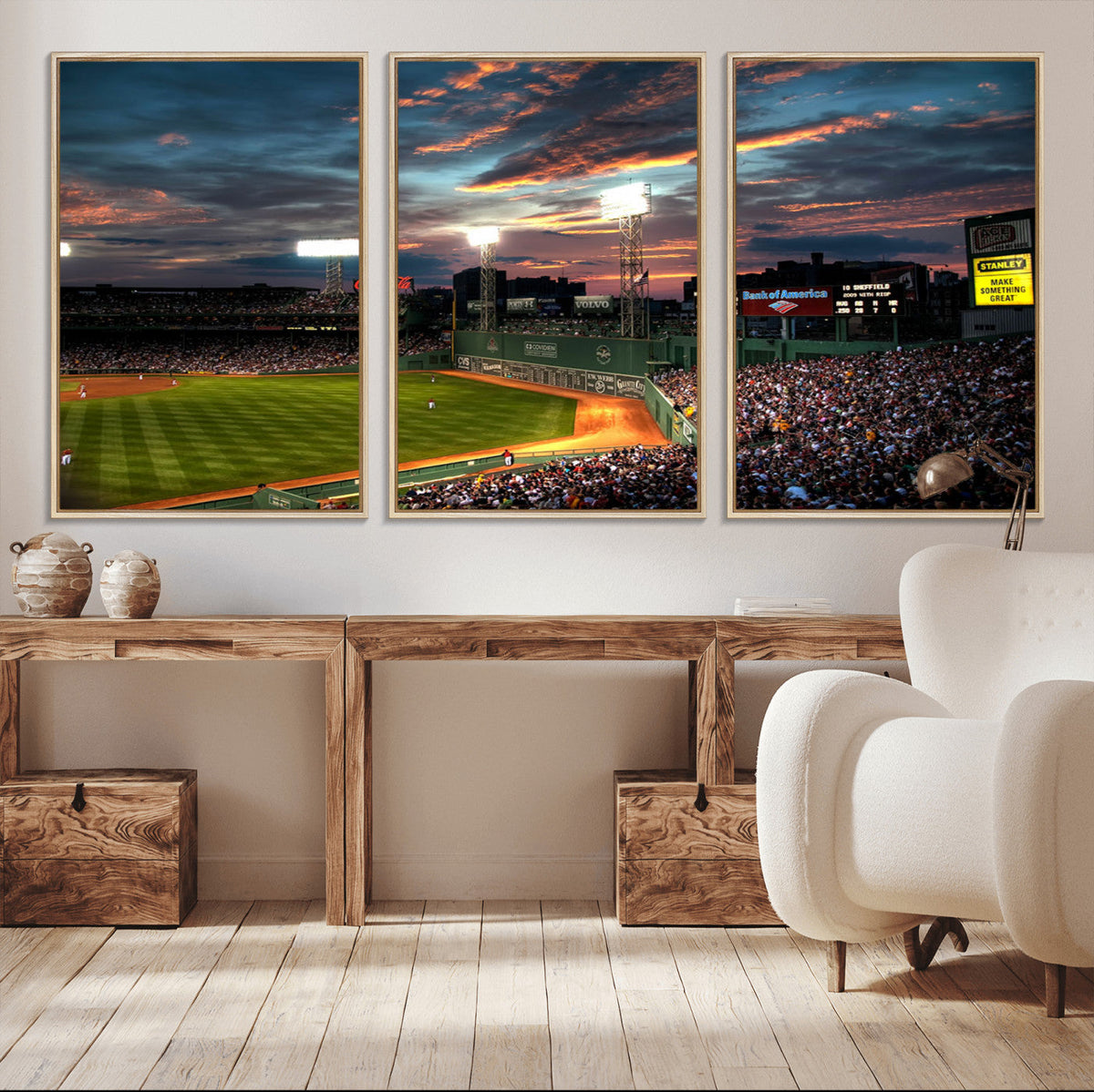 Fenway Park Wall Art Canvas Print | Large Baseball Stadium