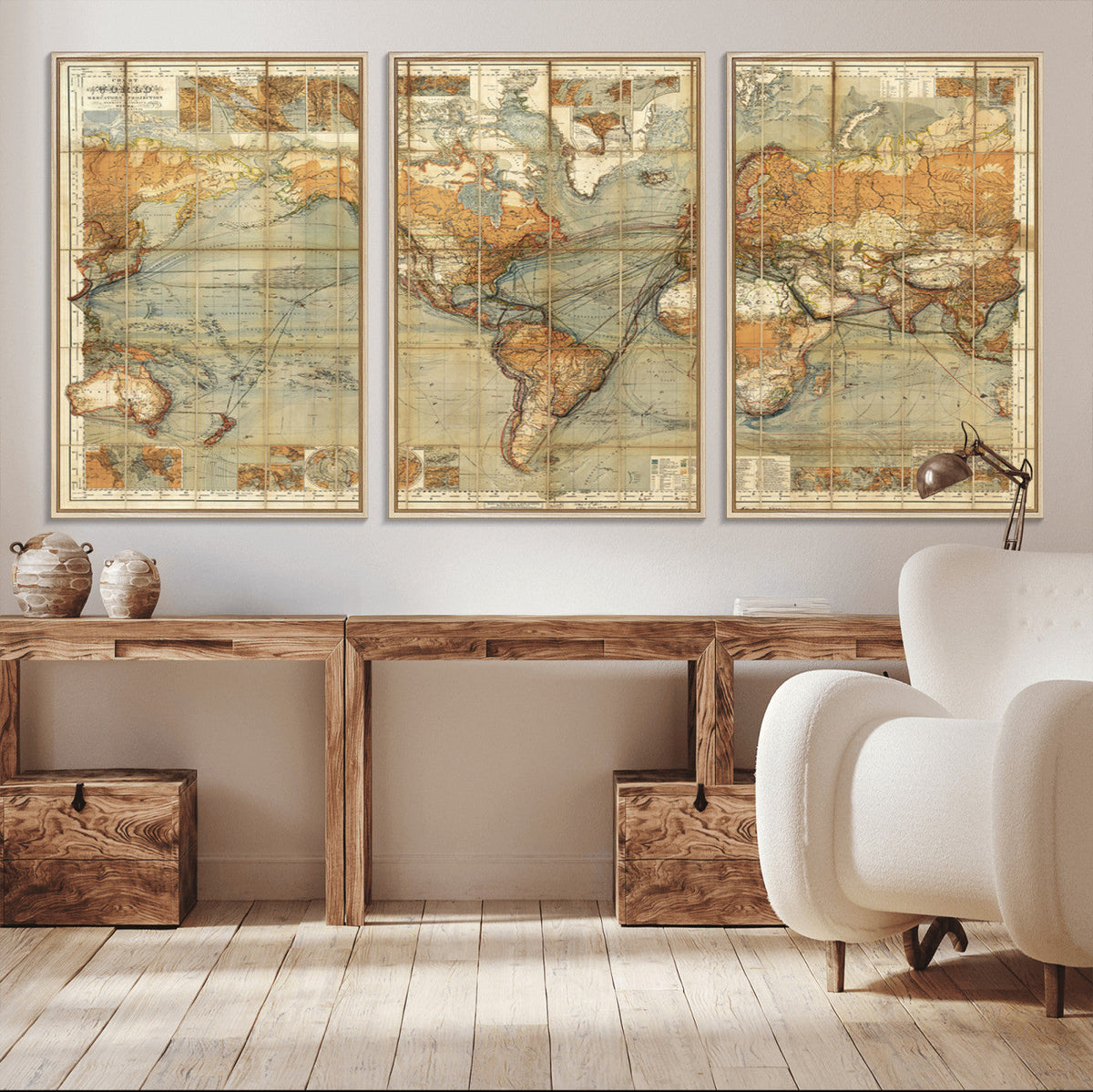 Push Pin World Map Canvas Print – Travel Tracker Wall Art