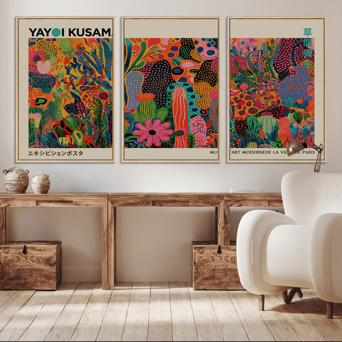 Framed Yayoi Kusama 1986 Wall Art Print – Japanese Wall Art