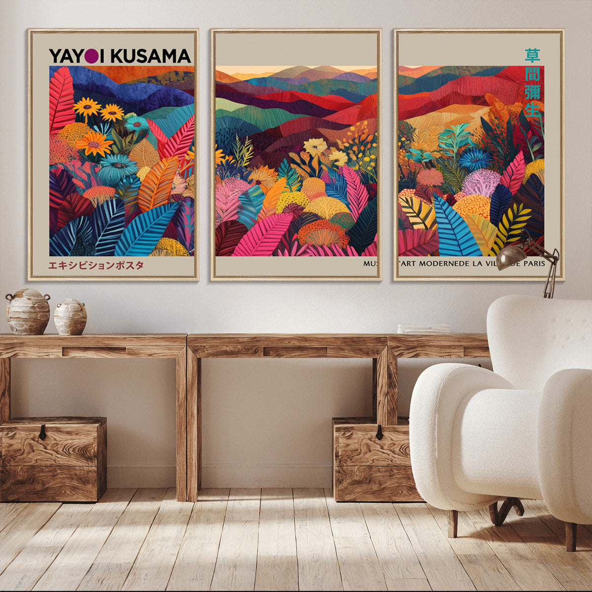 Yayoi Kusama Wall Art Canvas Print, Abstract Art, Large