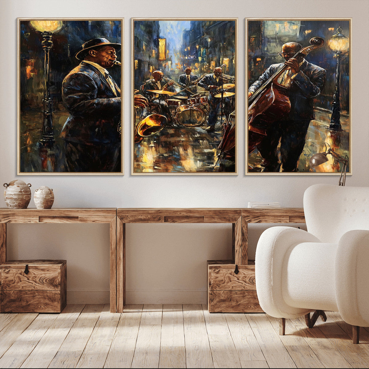 Jazz Canvas Wall Art Print – Abstract African American Music