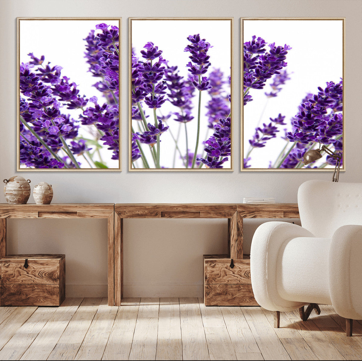 Lavender Flower Wall Art Canvas Print