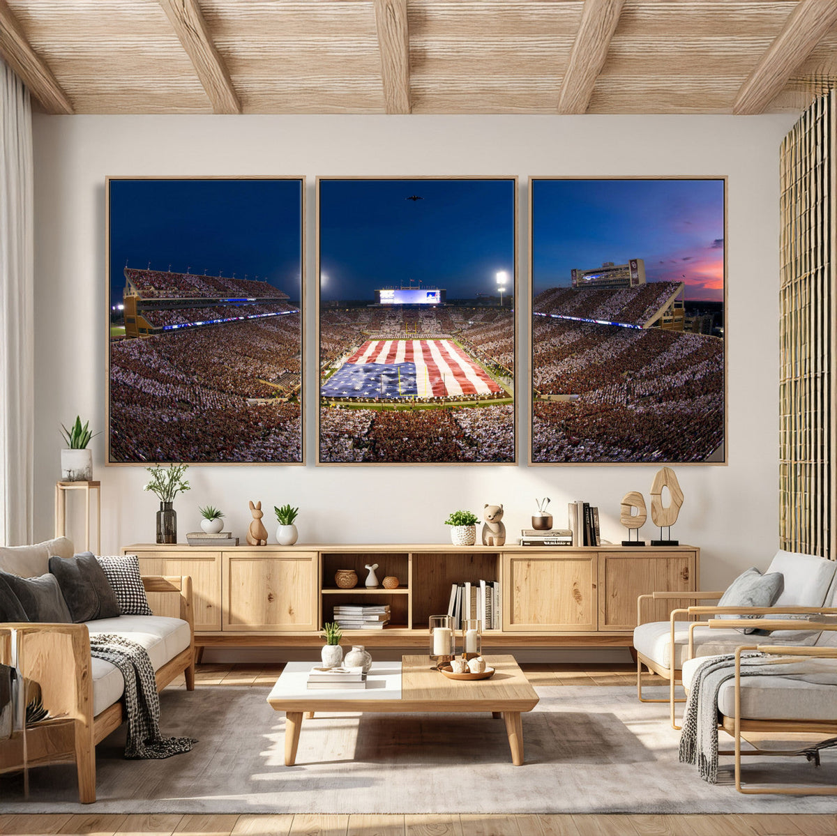 Oklahoma Sooners Memorial Stadium Wall Art Canvas Print,