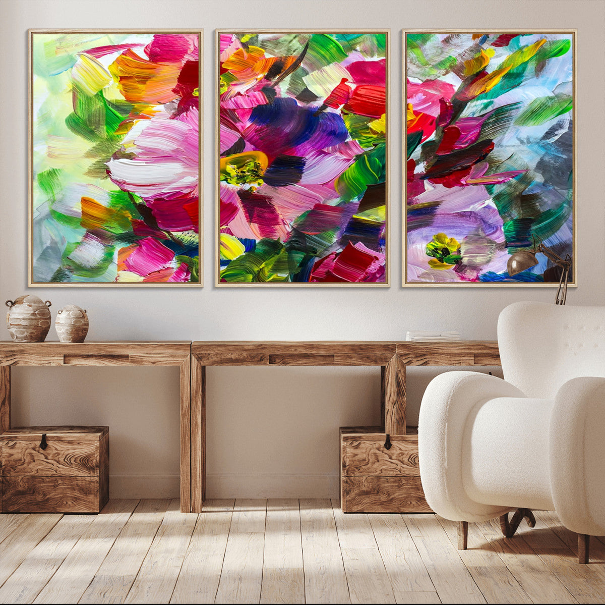 Oil Flower Abstract Canvas Print