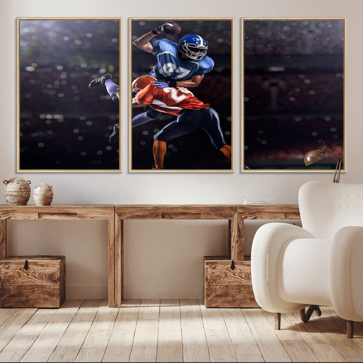American Football Wall Art Canvas Print, Stadium Sport Wall