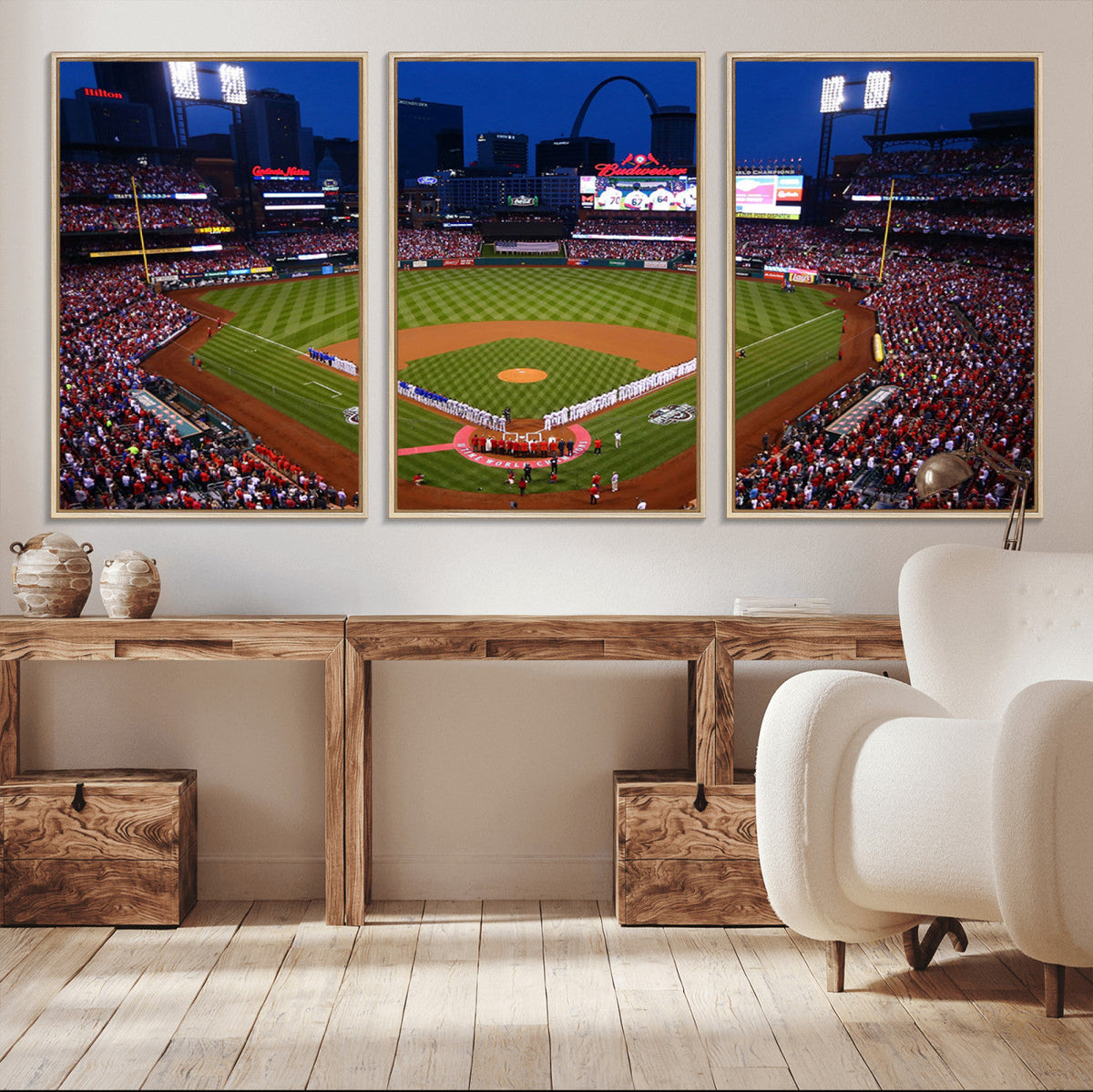 St. Louis Cardinals Baseball Team Print - Busch Stadium Wall