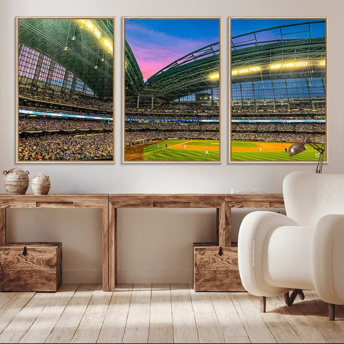 Milwaukee Brewers Baseball Team Print Canvas- American