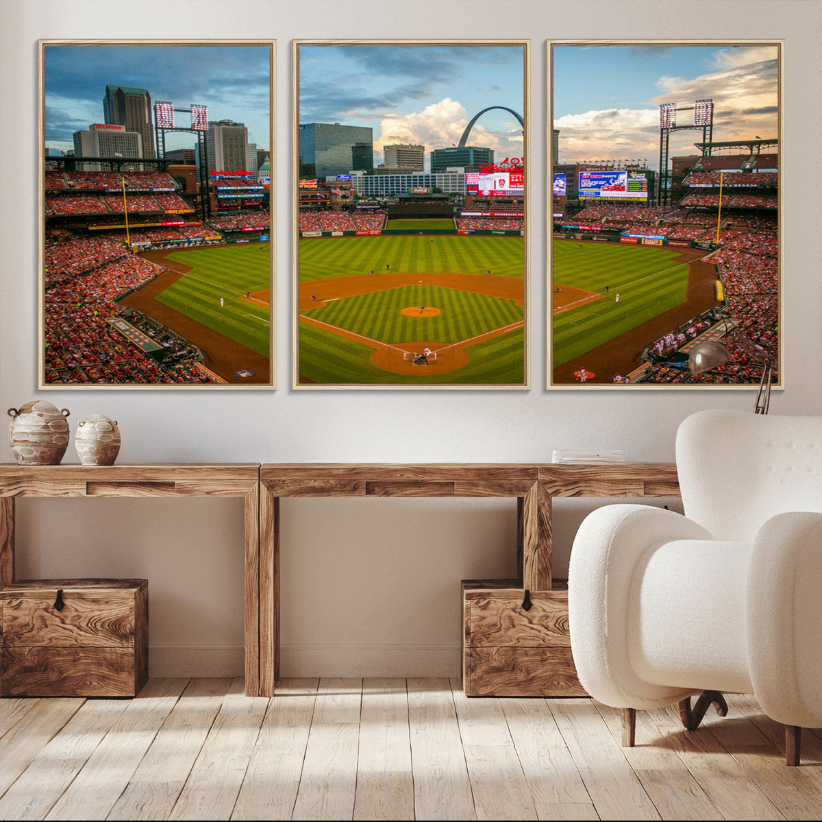 St. Louis Cardinals Baseball Team Print - Busch Stadium Wall