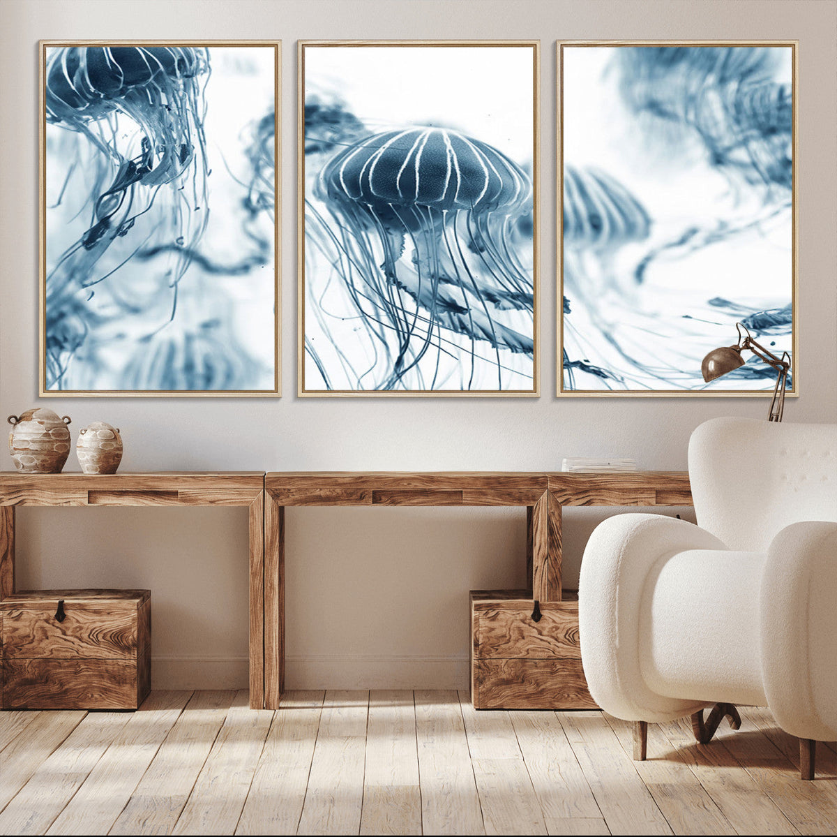 Abstract Jellyfish Canvas Print Wall Art