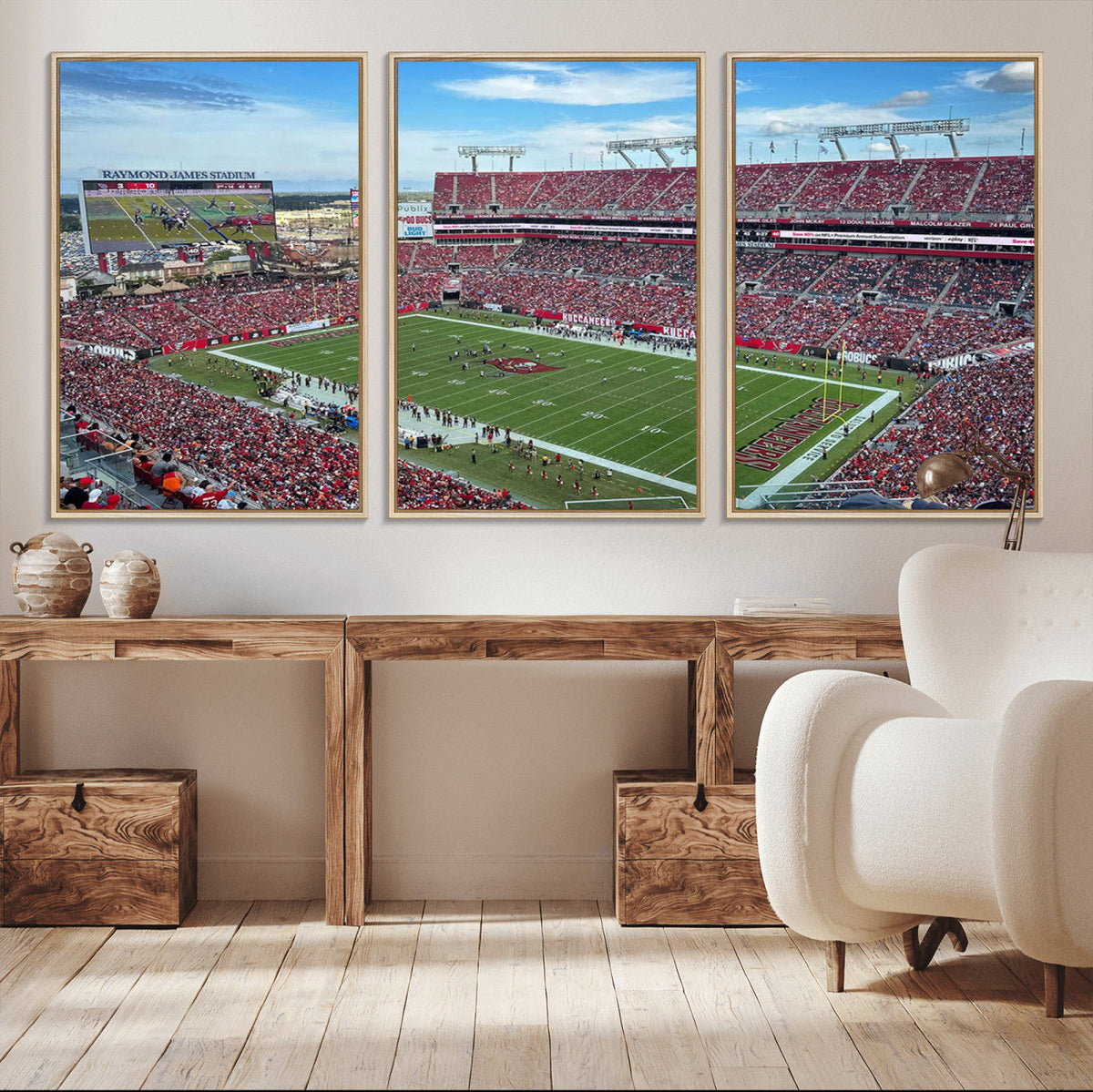 Florida Tampa Raymond James Stadium Wall Art Canvas Print -
