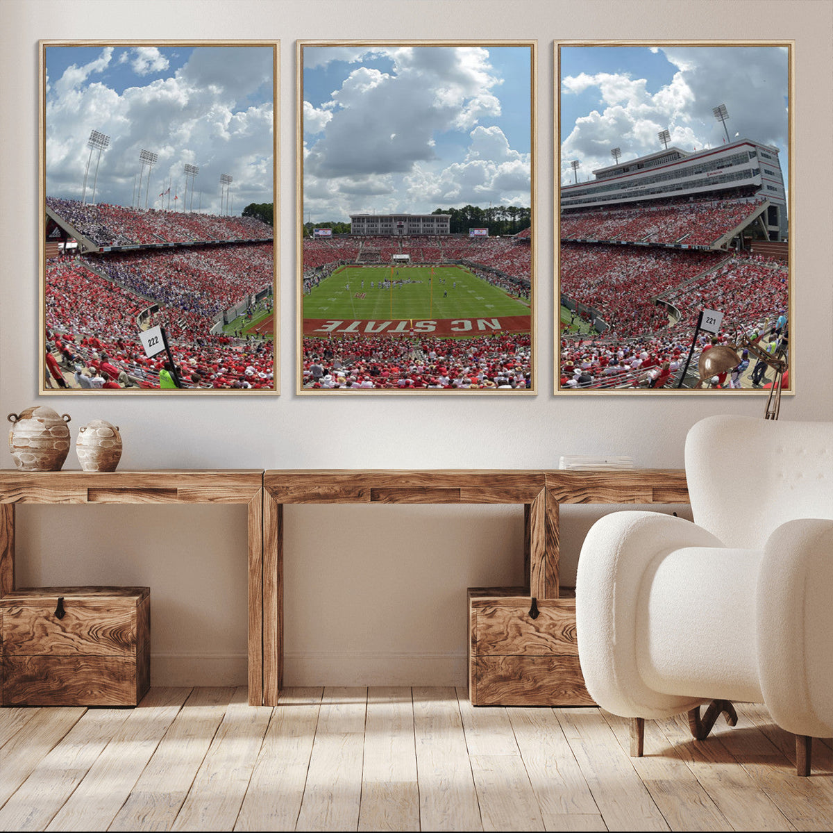 NC State Wolfpack Football Team Print Canvas- Raleigh