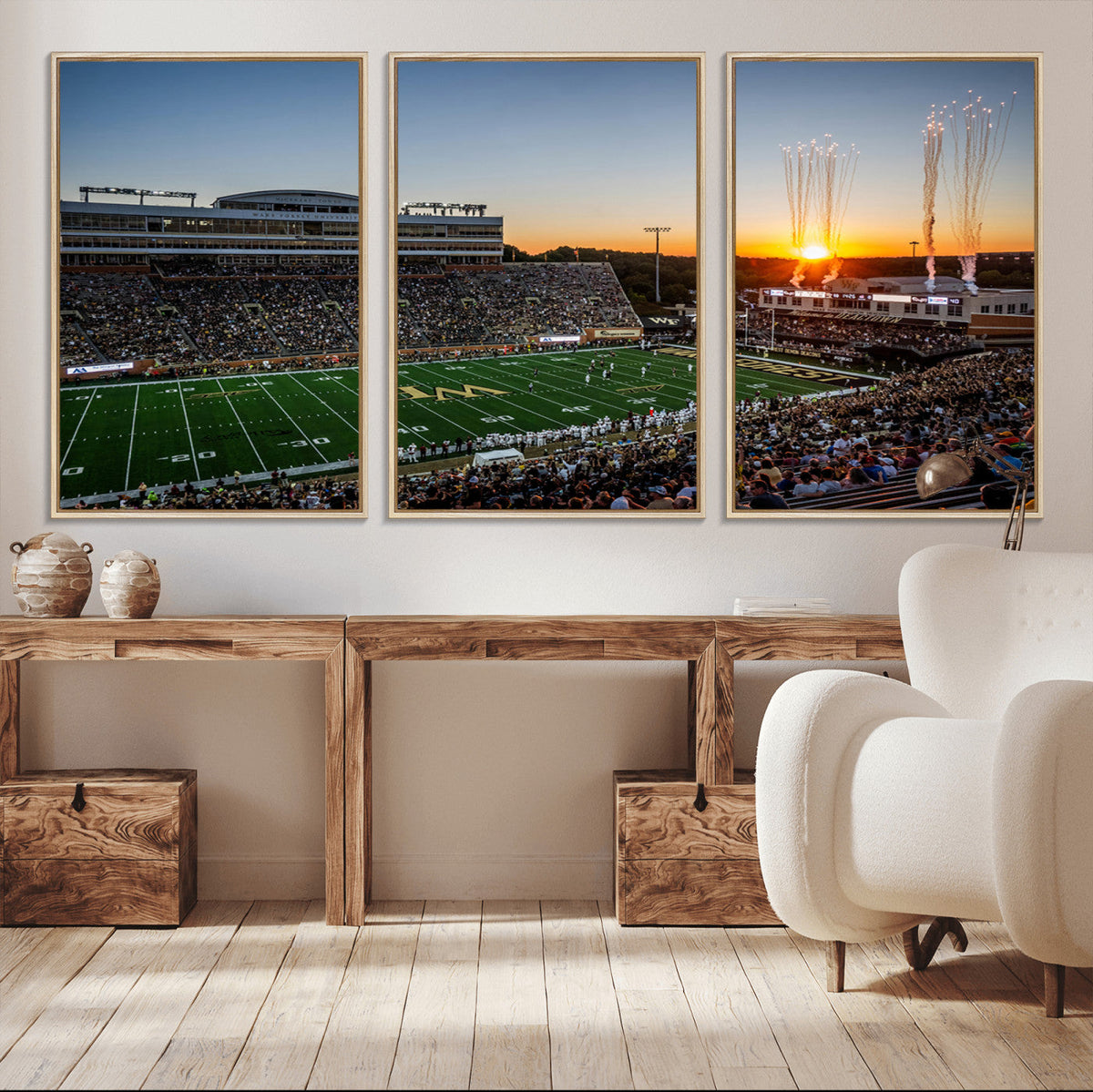 Demon Deacons Football Team Print Canvas- Winston-Salem