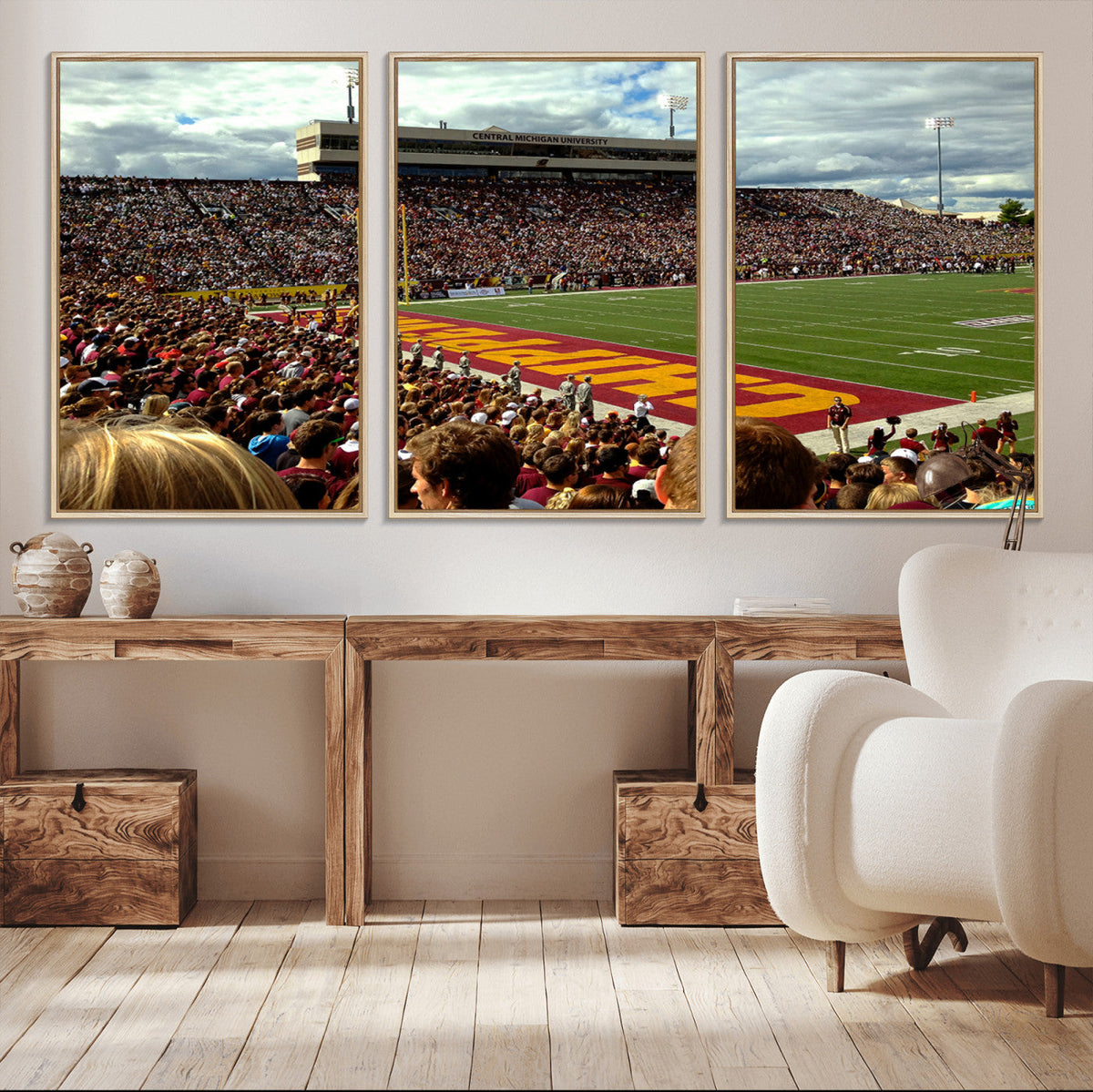 Central Michigan University Chippewas Football Team Print -
