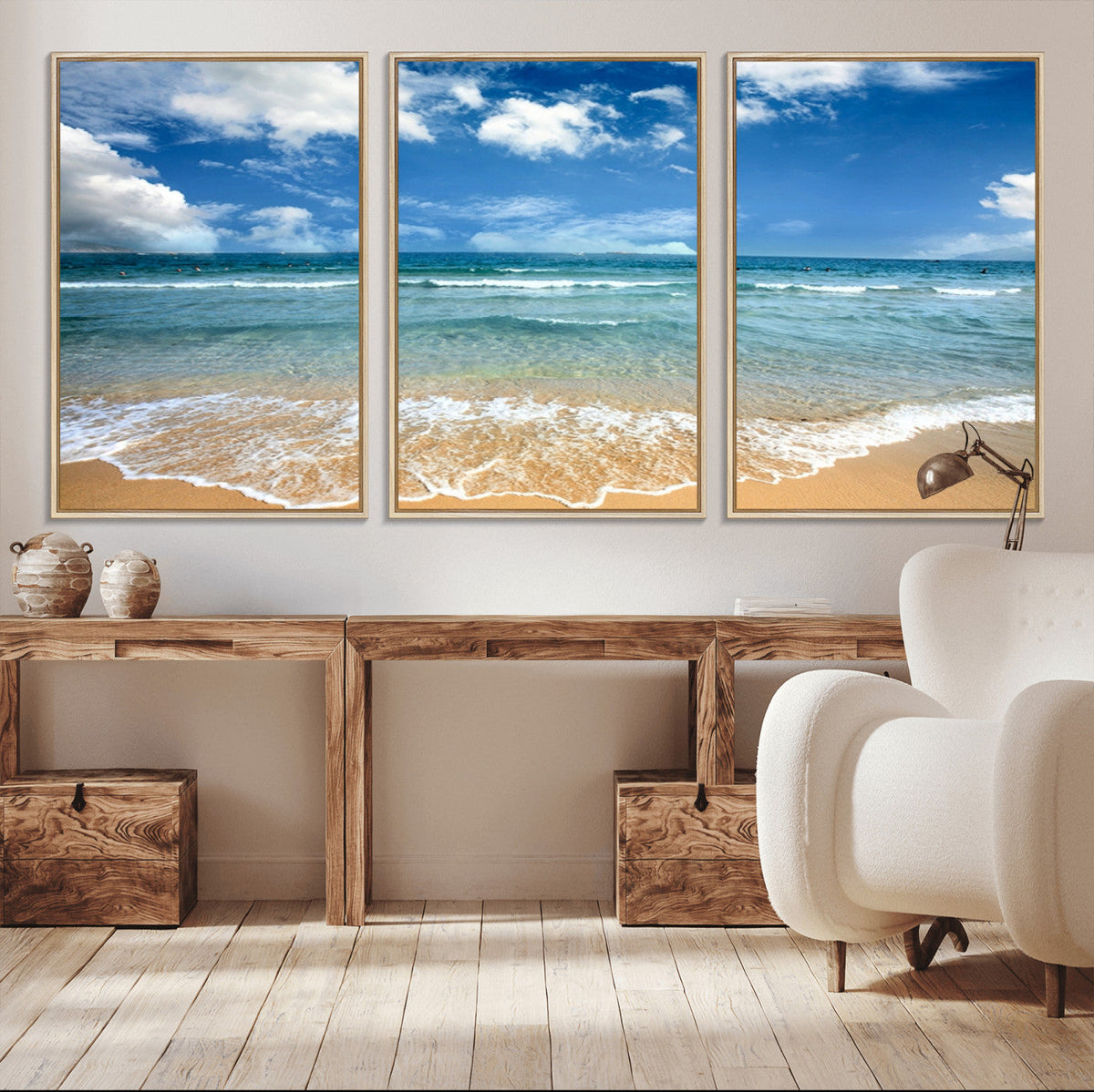 Sea View From the Beach Canvas Print