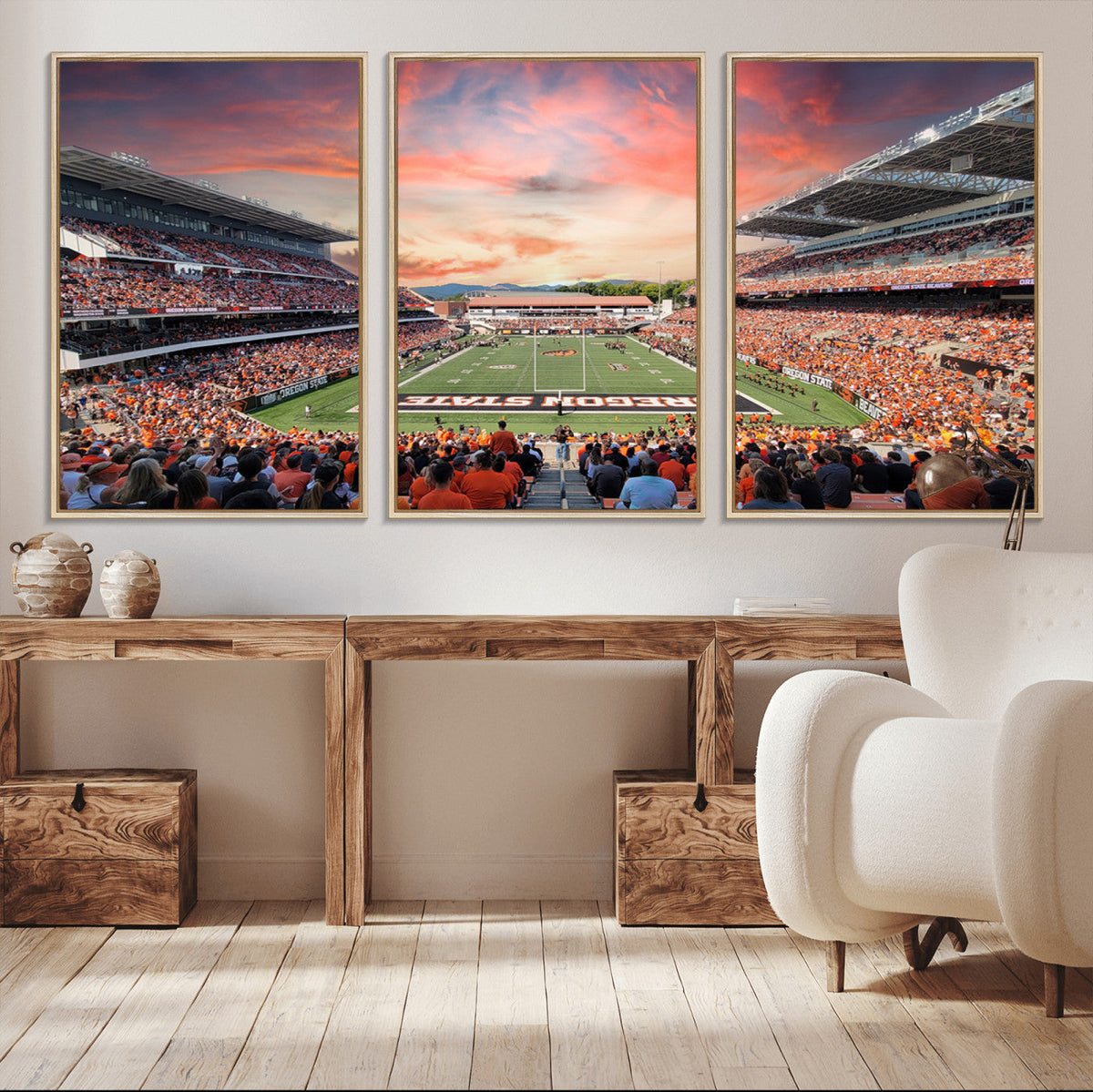 Oregon State Beavers Football Team Print - Corvallis Reser