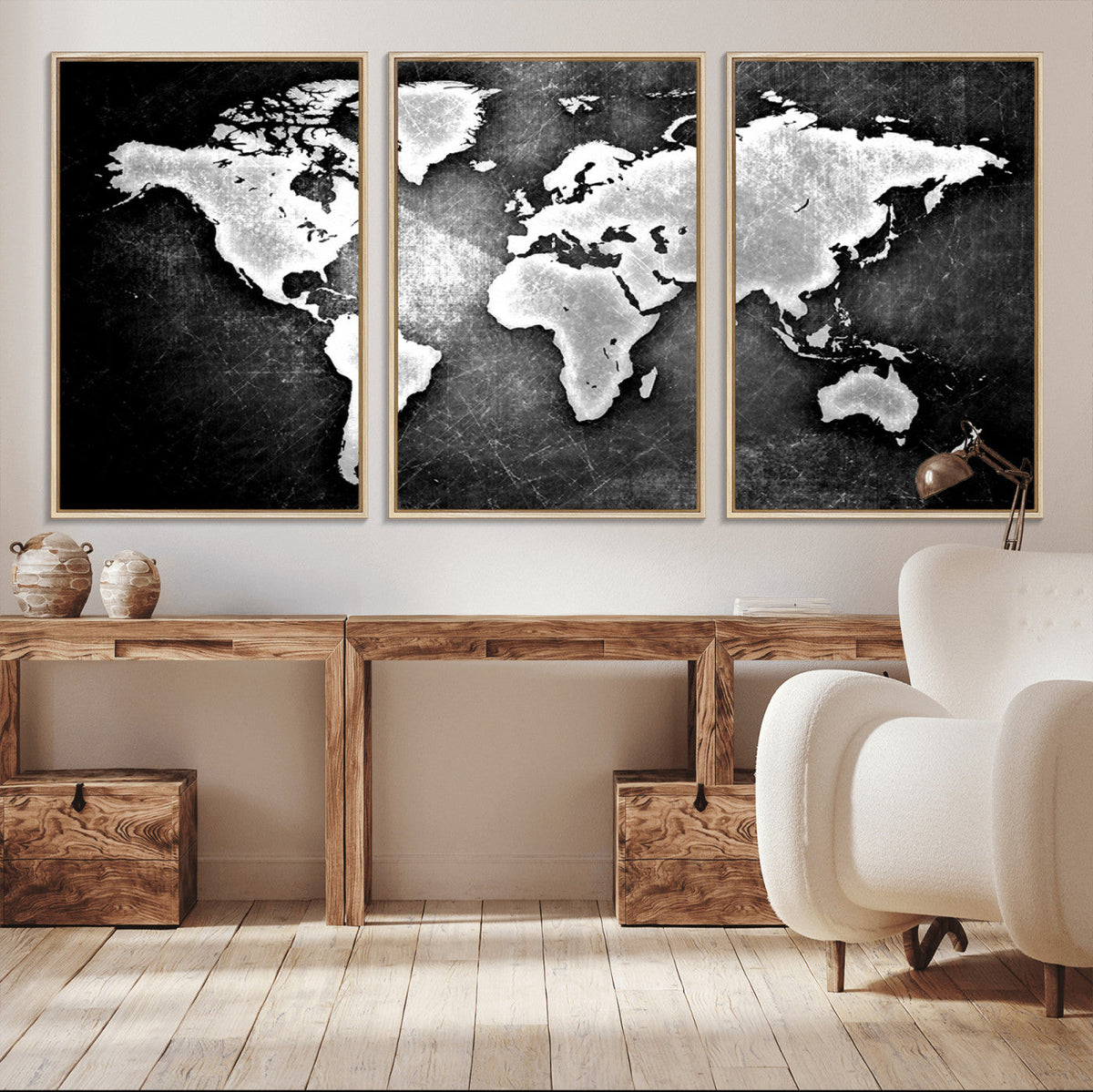 World Map Wall Art Canvas Print – Framed Wall Art for