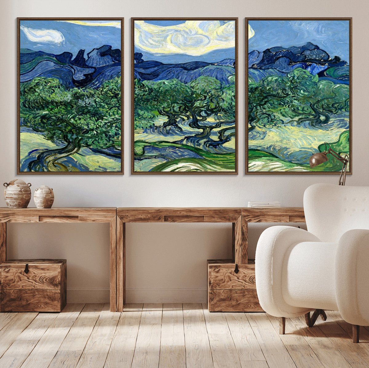 Olive Trees Van Gogh Wall Art Canvas Print