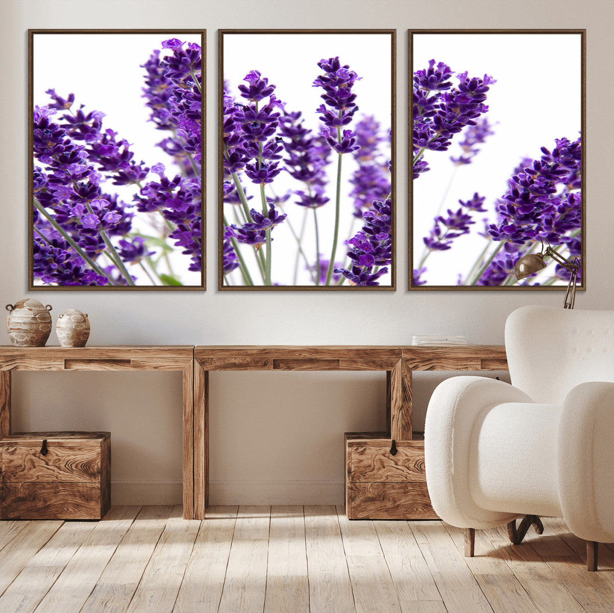 Lavender Flower Wall Art Canvas Print