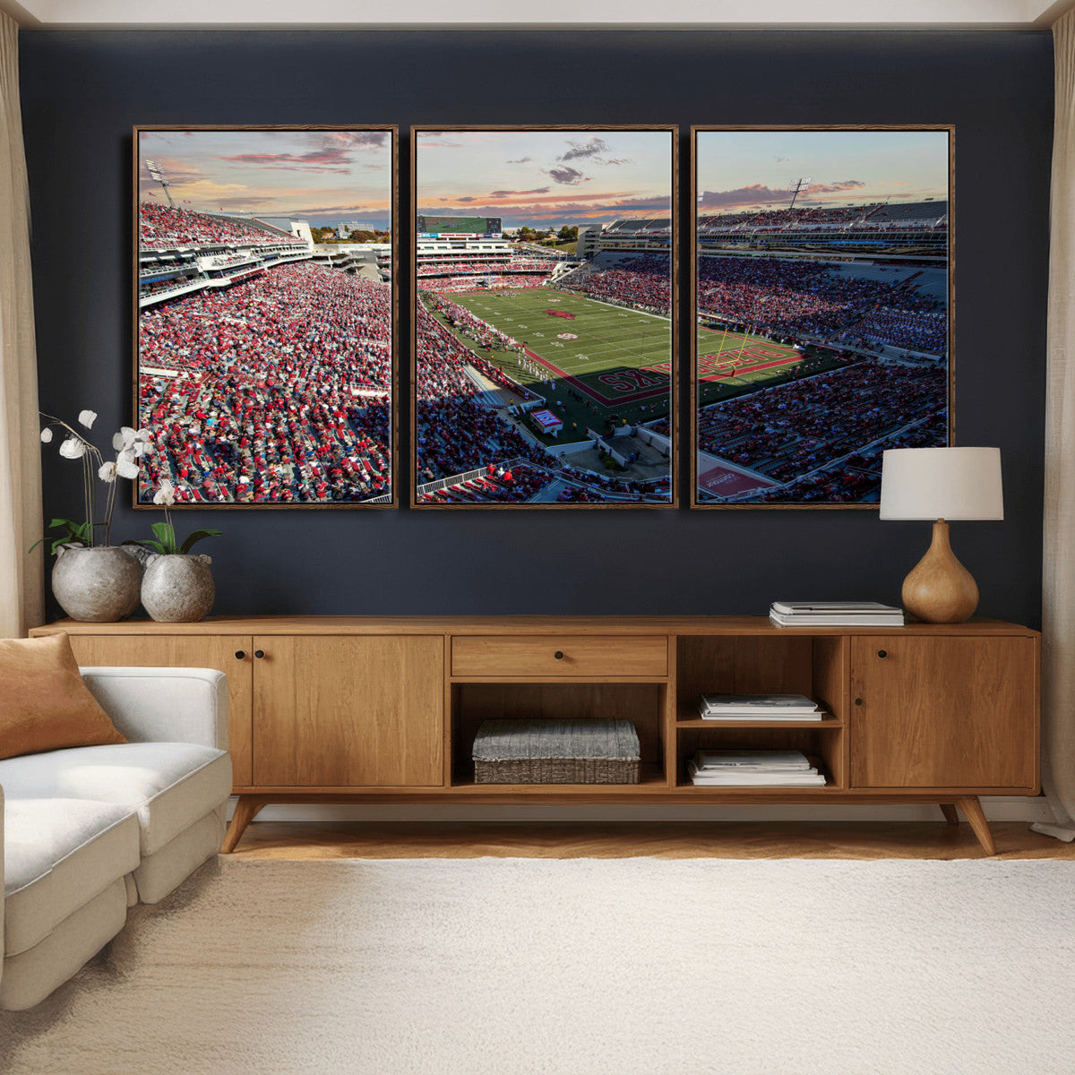 Donald W. Reynolds Razorback Stadium Wall Art Canvas Print –