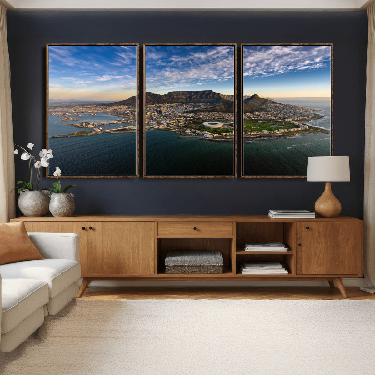 Cape Town Wall Art Canvas Print – Table Mountain Coastal