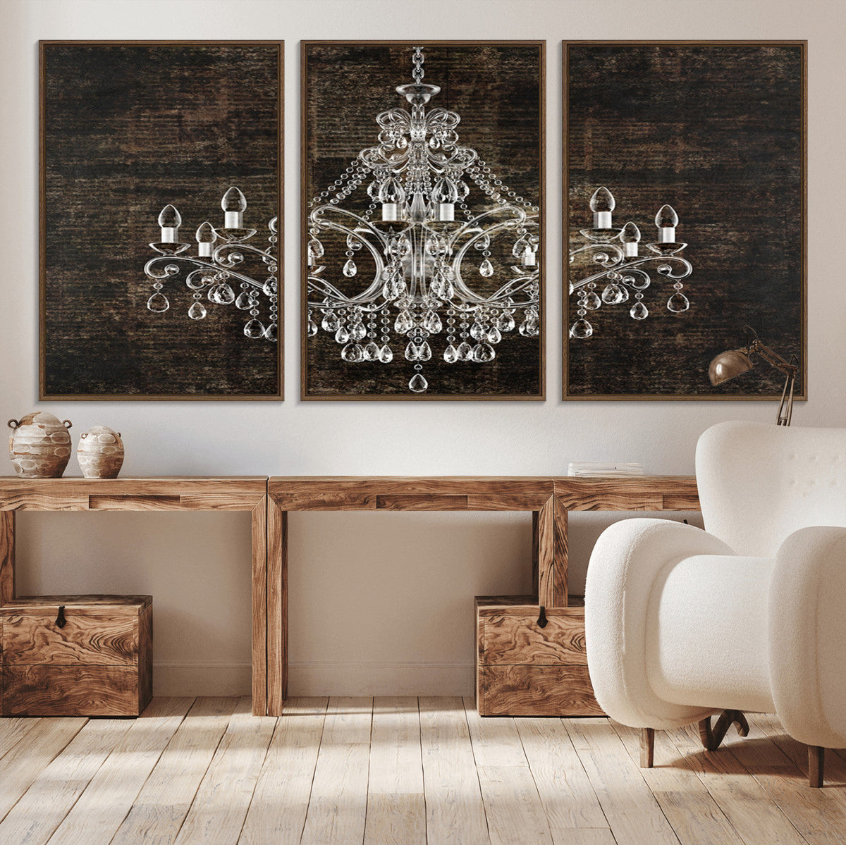 Rustic Chandelier Canvas Print