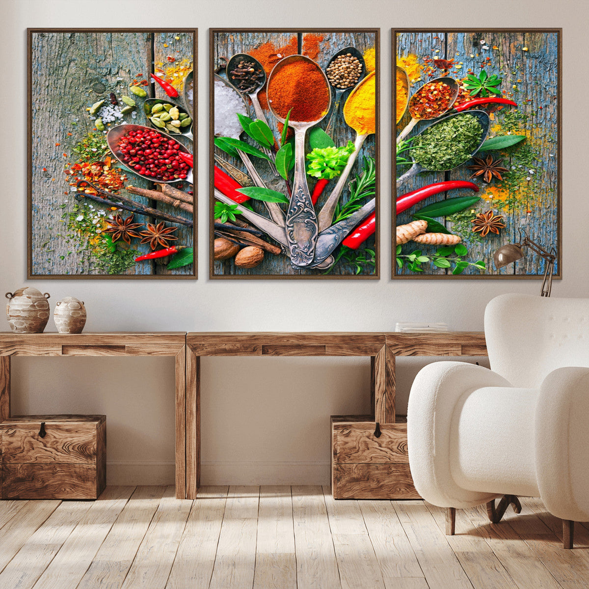 Spoonful of Spices Cooking Wall Art Canvas Print - Vibrant