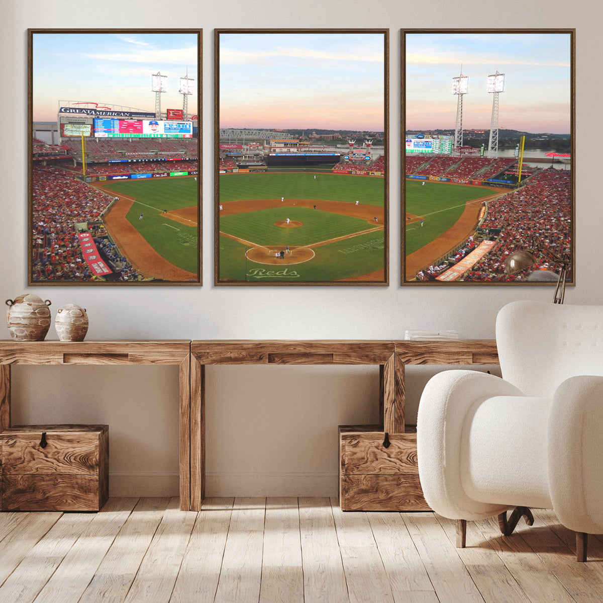 Cincinnati Reds Baseball Print Canvas- Cincinnati