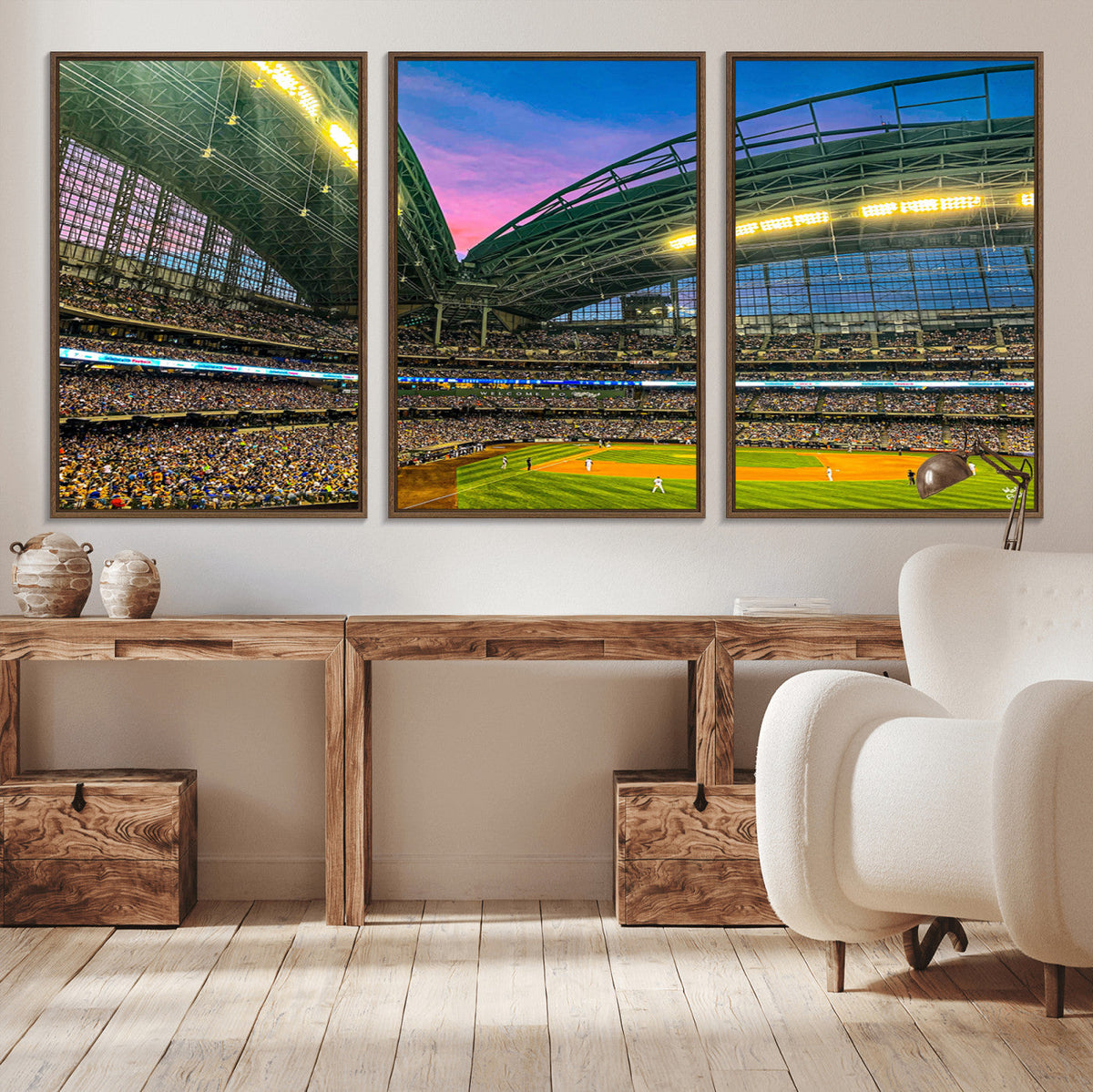 Milwaukee Brewers Baseball Team Print Canvas- American