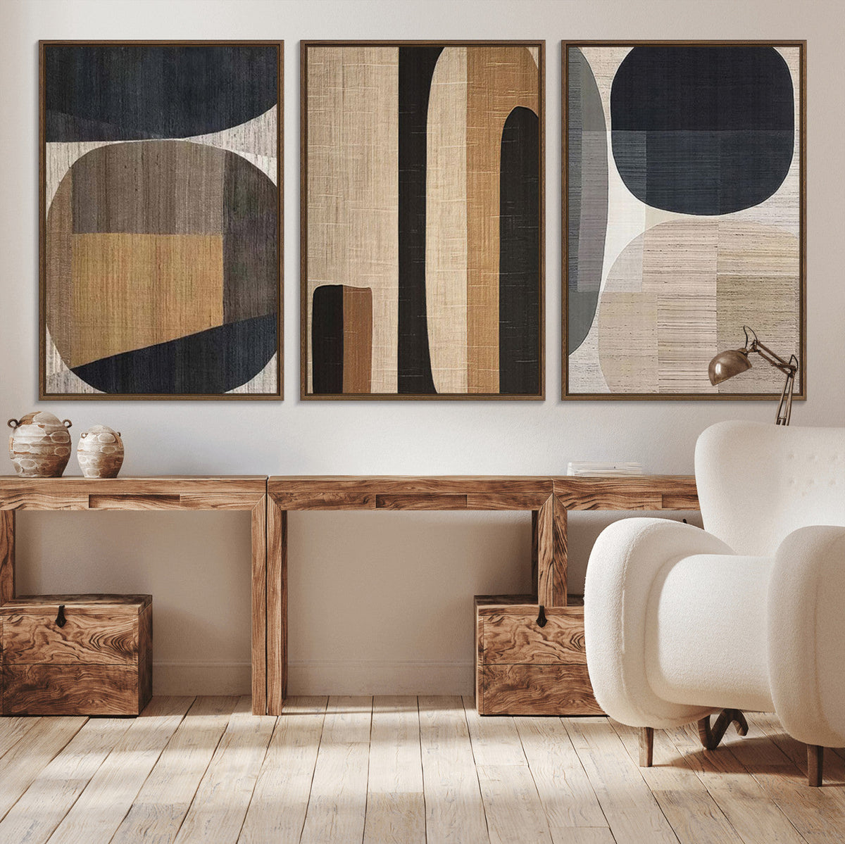 Wabi Sabi Canvas Print - Geometric Abstract Wall Art Canvas