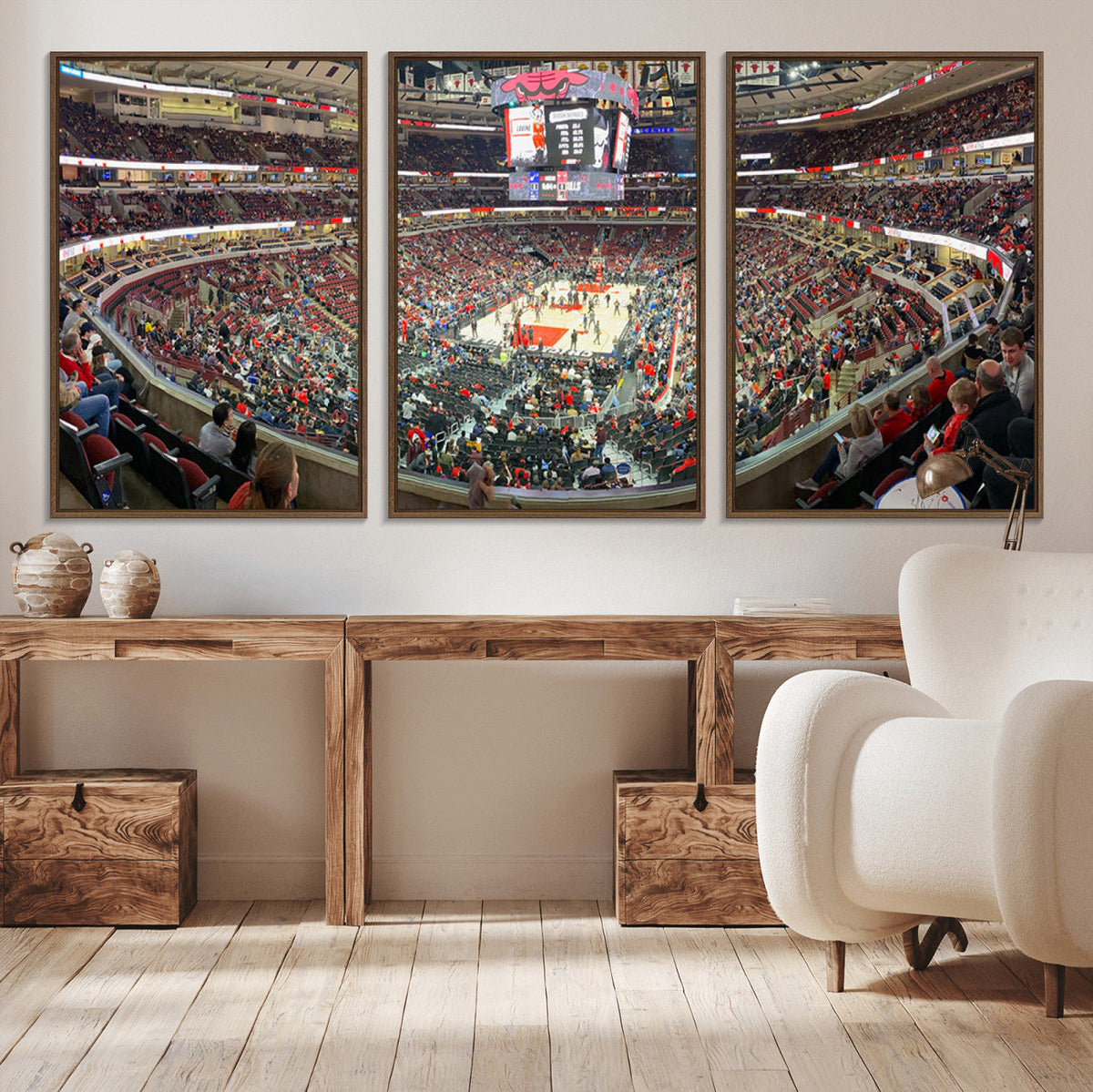 United Center Chicago Bulls Stadium Wall Art Canvas Print