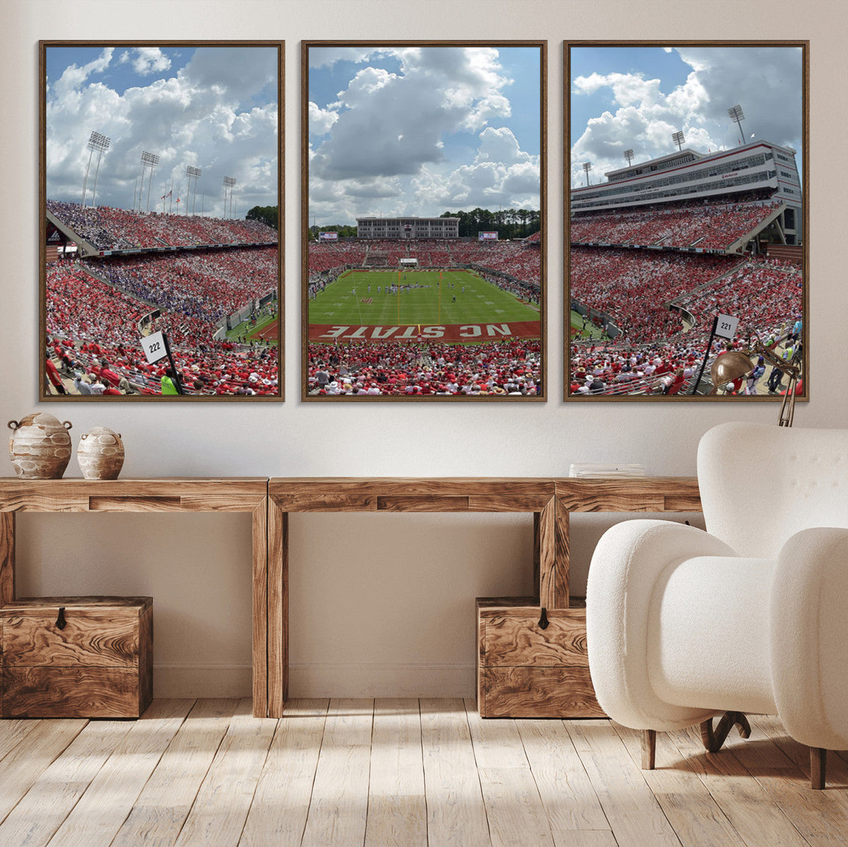 NC State Wolfpack Football Team Print Canvas- Raleigh
