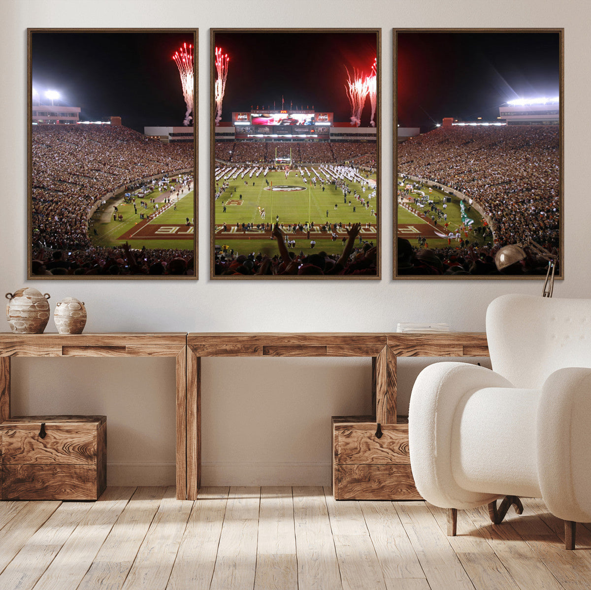 Framed Florida State Seminoles Football Team Print -