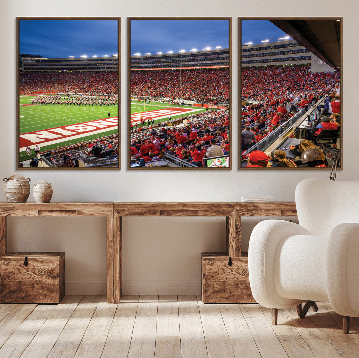Wisconsin Badgers Football Team Print - Madison Camp Randall