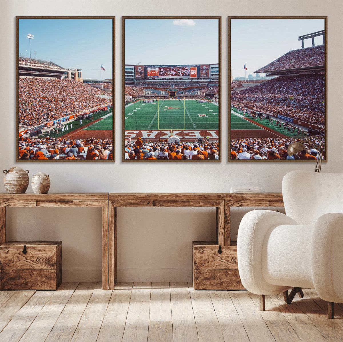 Framed Texas Memorial Stadium Canvas, University of Texas