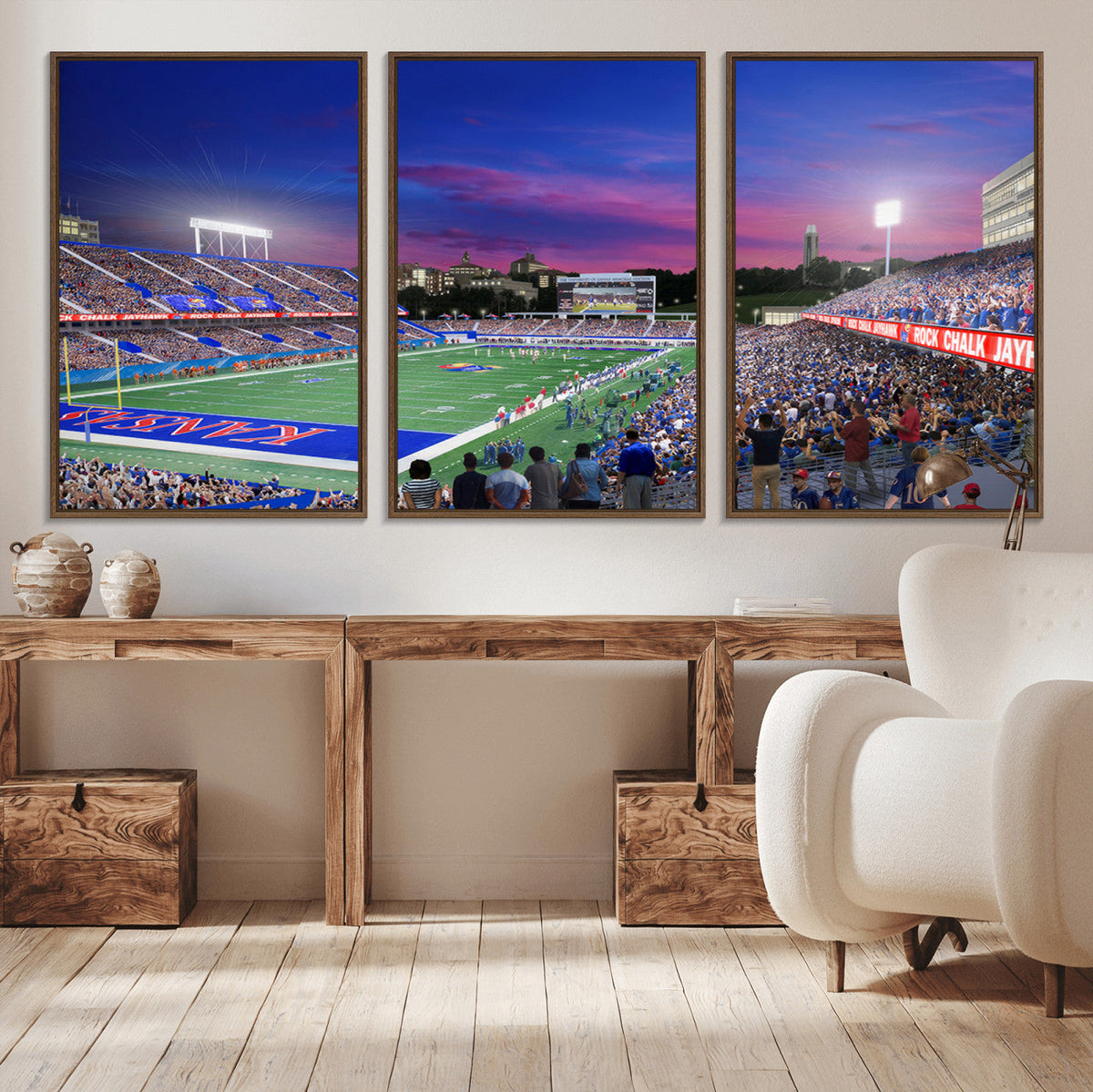 University of Kansas Jayhawks Football Team Print Canvas-
