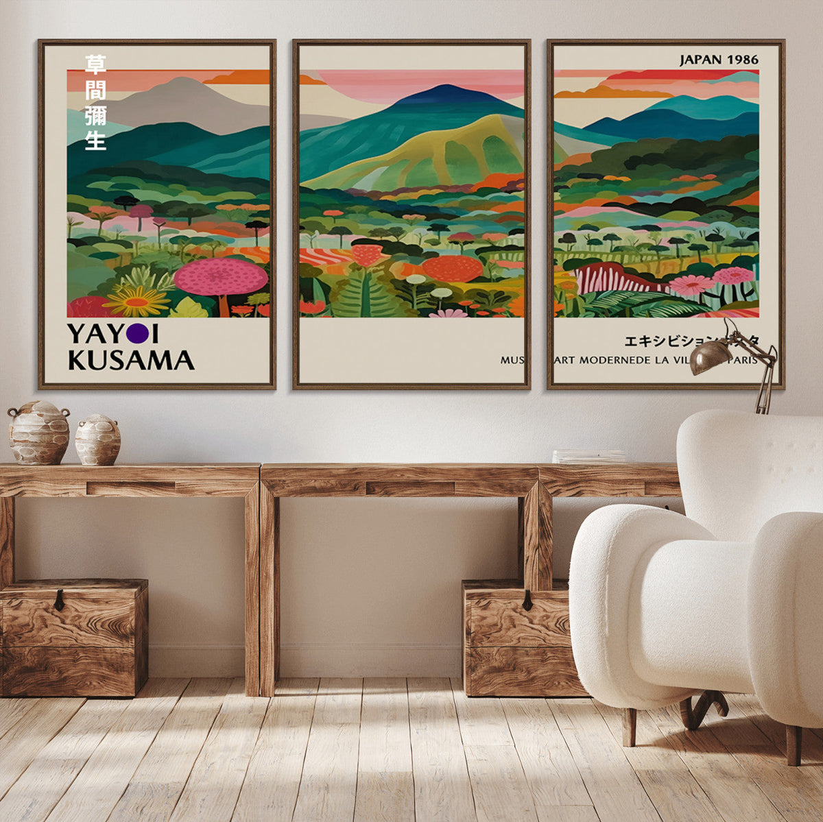 Yayoi Kusama Japan 1986 Canvas – Wabi Sabi Japanese Vibrant
