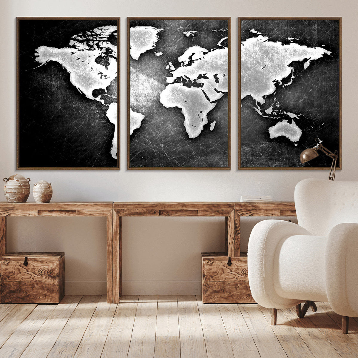 World Map Wall Art Canvas Print – Framed Wall Art for