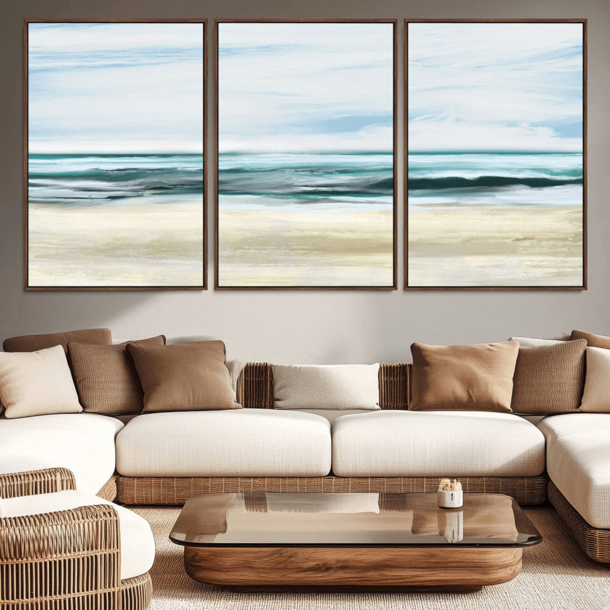 Ocean Abstract Wall Art Canvas Print
