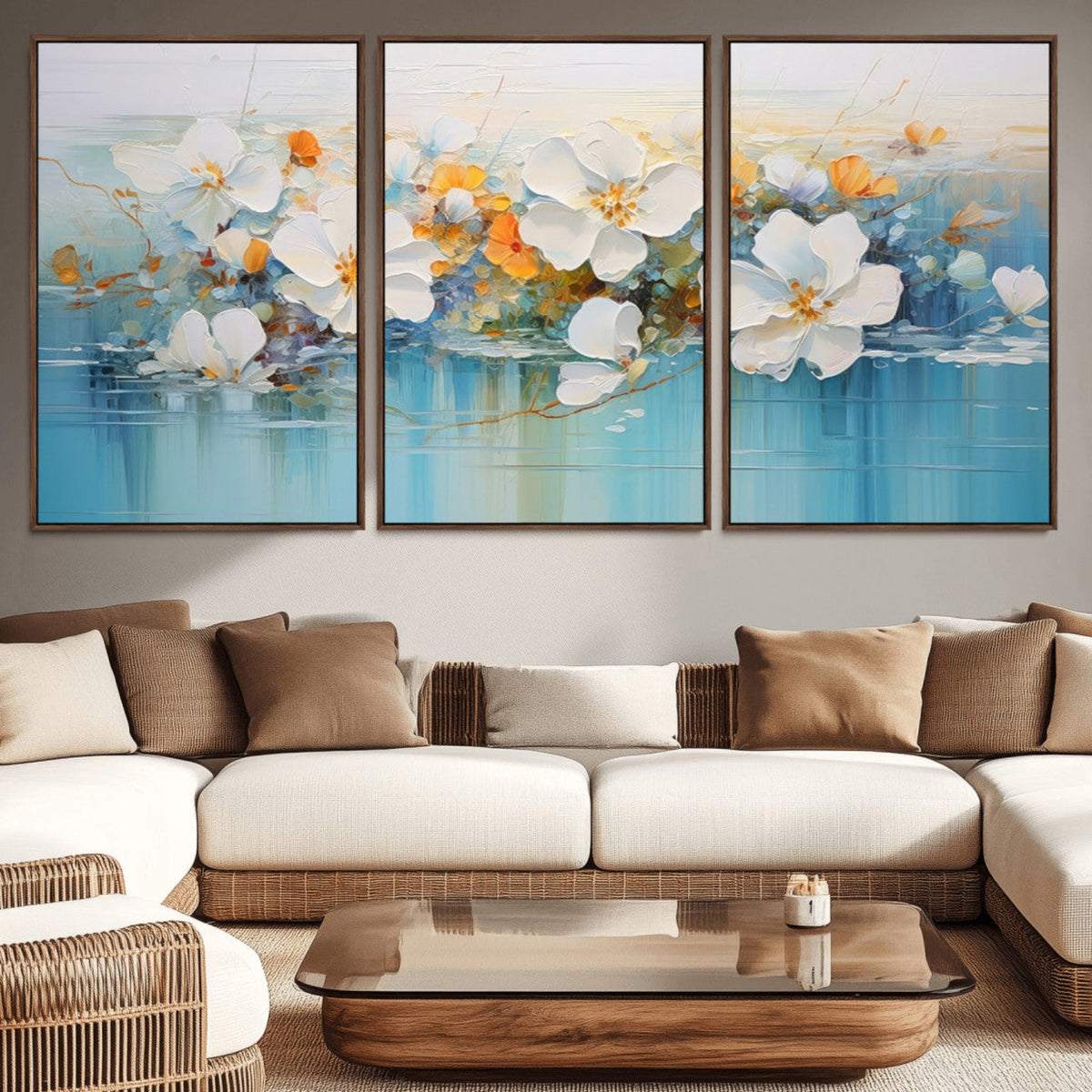 Abstract Flower Wall Art Canvas Print