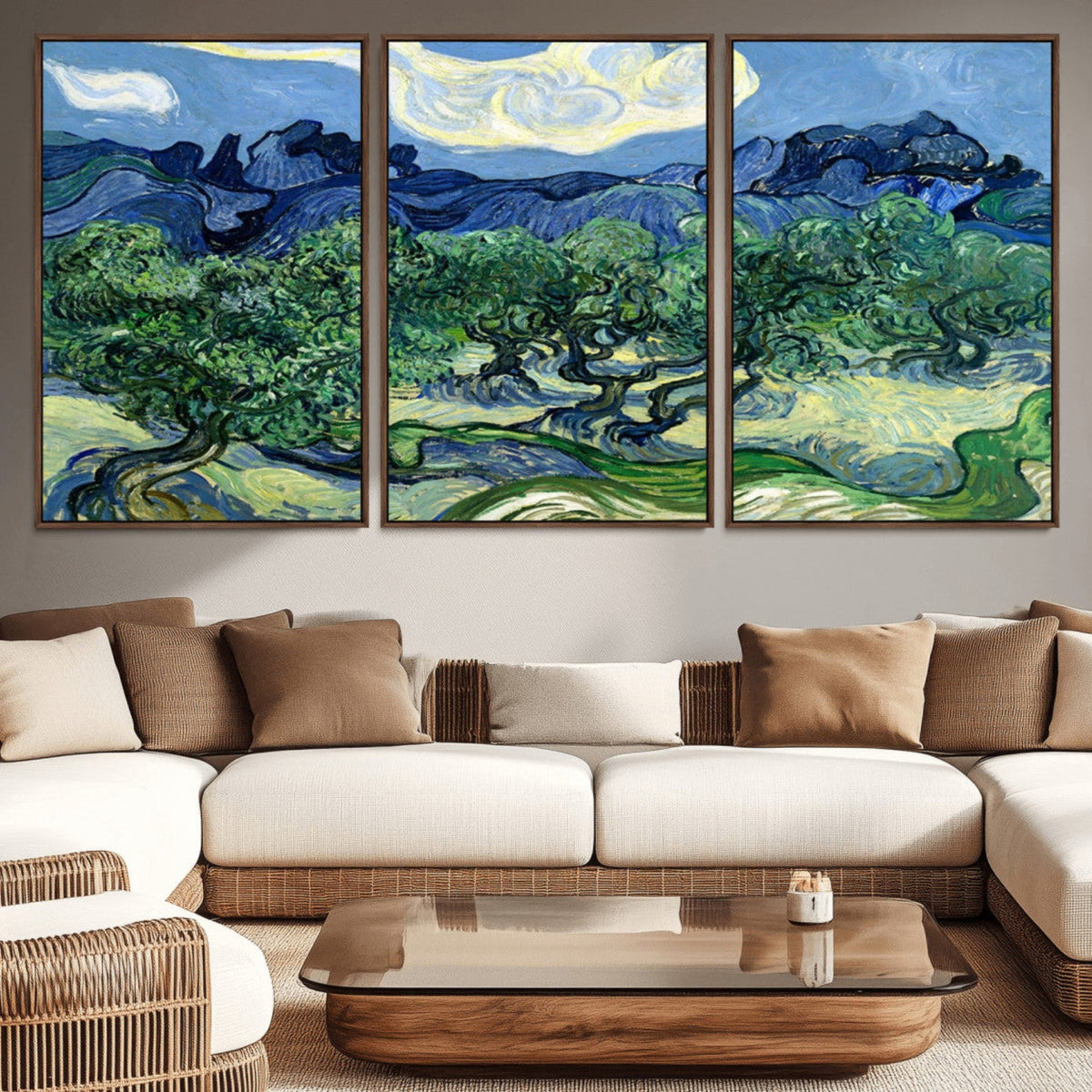 Olive Trees Van Gogh Wall Art Canvas Print