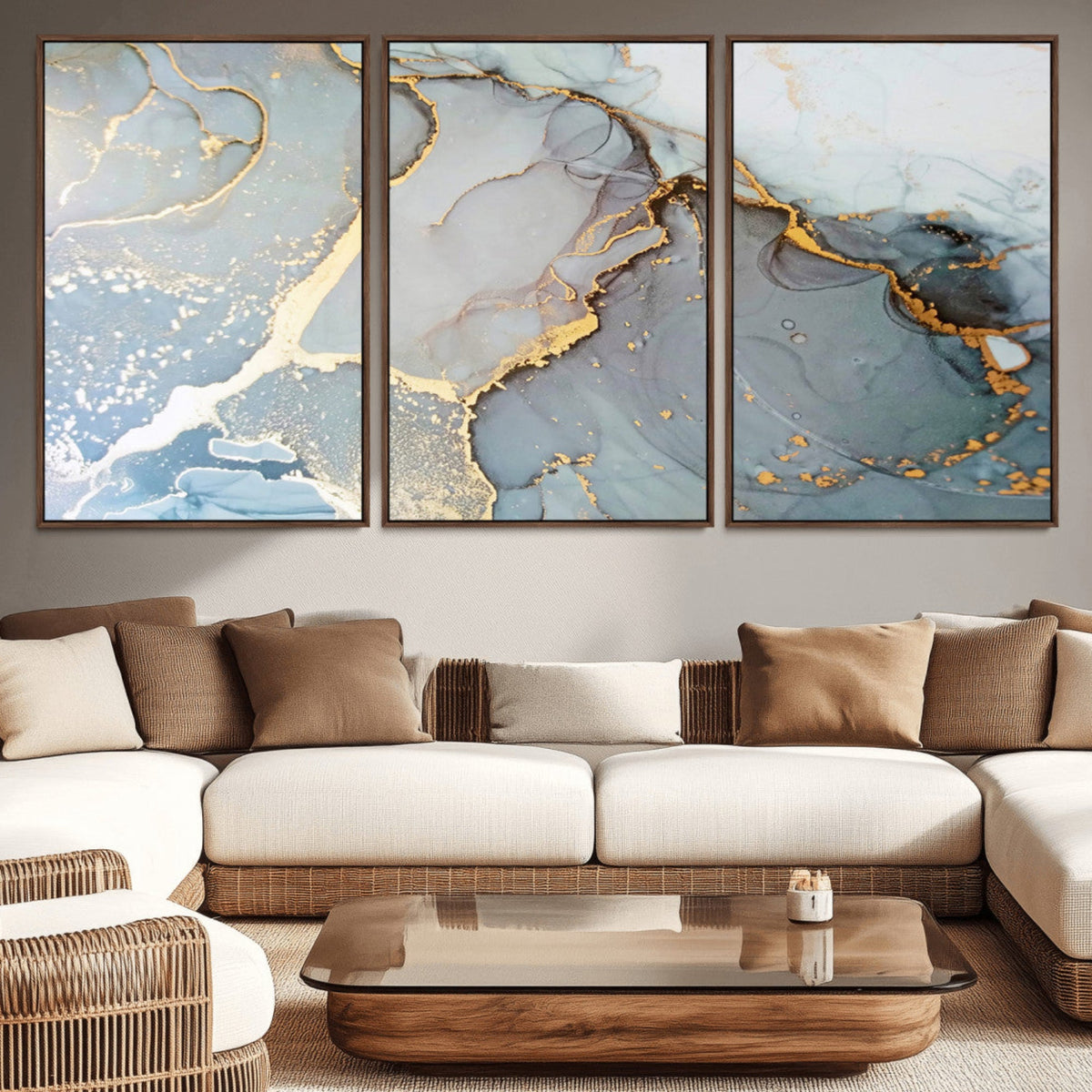 Large Abstract Marble Wall Art Canvas Print for Living Room