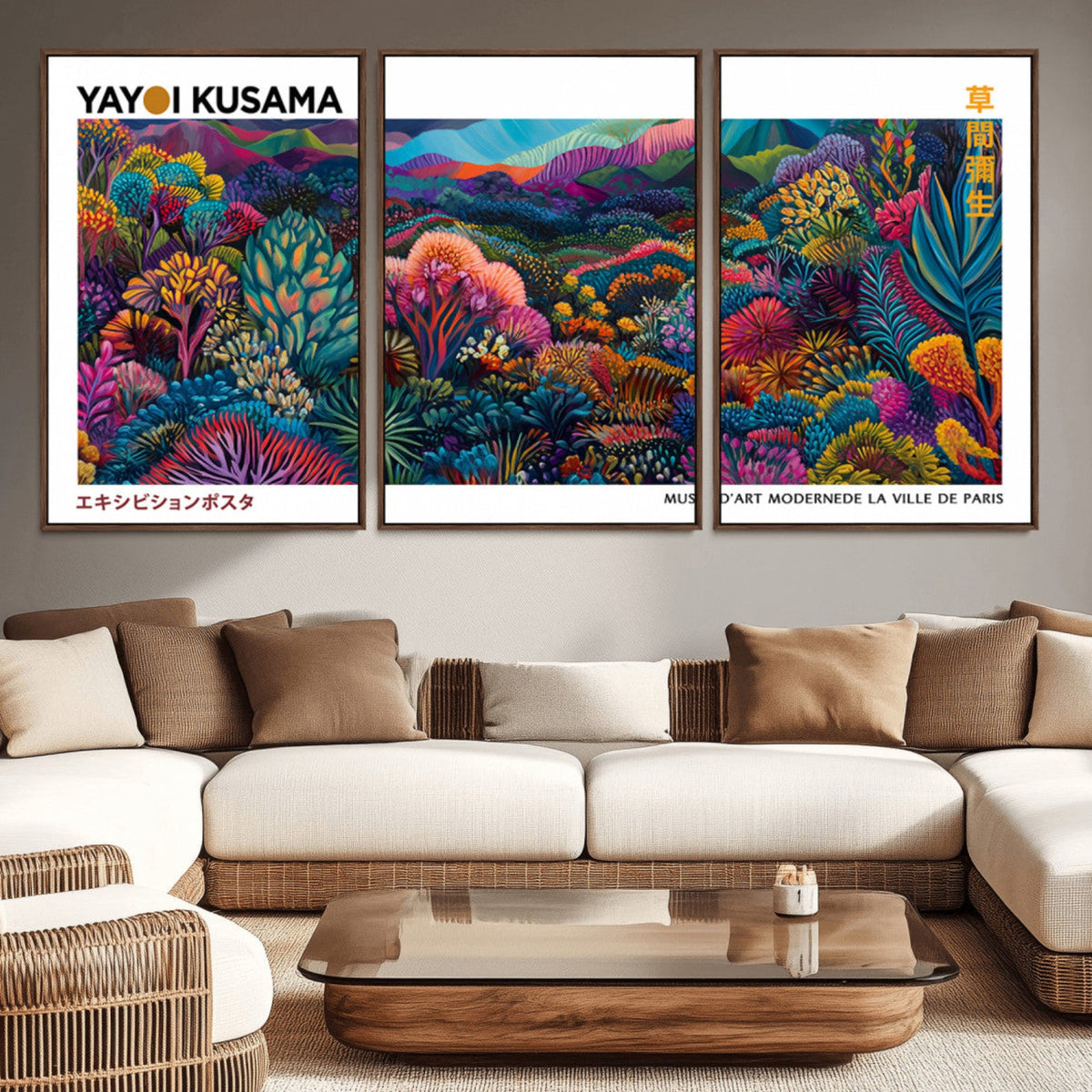Framed Yayoi Kusama 1986 Wall Art Print – Japanese Wall Art